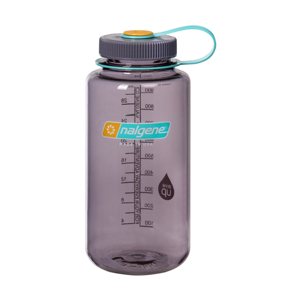 Nalgene 經典寛口水壺 - Wide Mouth 透明淡灰 (1000mL)