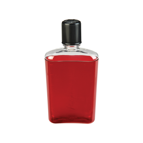 Nalgene 窄身水壺 - Flask 透明紅 (300mL)