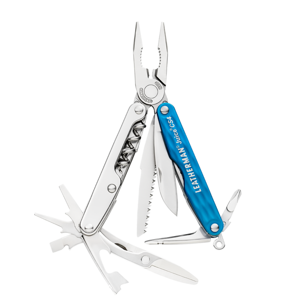 Leatherman 折叠多用途工具 - JUICE CS4 藍色 (帶開瓶器)
