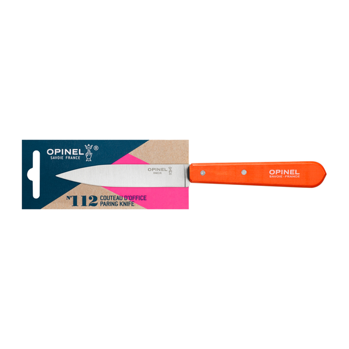 Opinel Kitchen Paring Knife - Les Essentiels du Cuisinier N112 Tangerine
