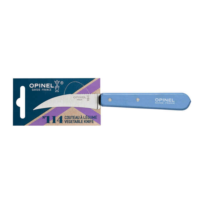 Opinel Kitchen Vegetable Knife - Les Essentiels du Cuisinier N114 Skyblue