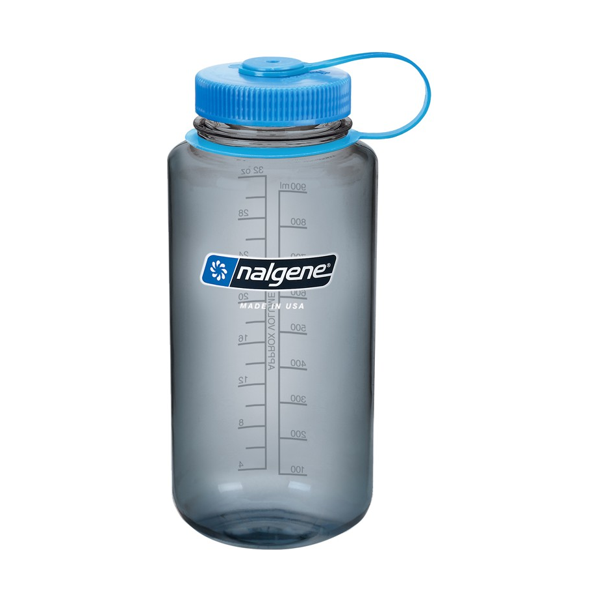 Nalgene Water Bottle - Wide Mouth Gray (1000mL)