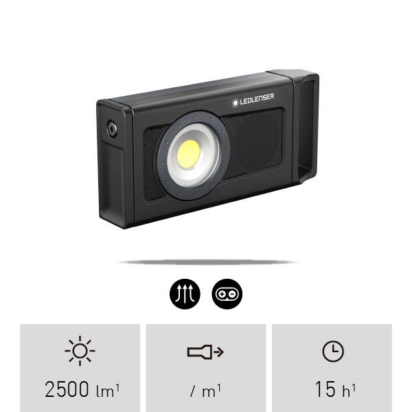 Ledlenser Magnetic Flood Light - iF4R.Music (Bluetooth Speaker)