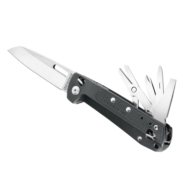 Leatherman Folding-Knife Multi-Tool - FREE K4 Gray (One-Hand Operated)