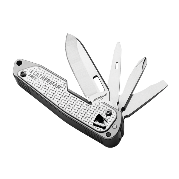 Leatherman Pocket Multi-Tool - FREE T2 Silver (One-Hand Operated)