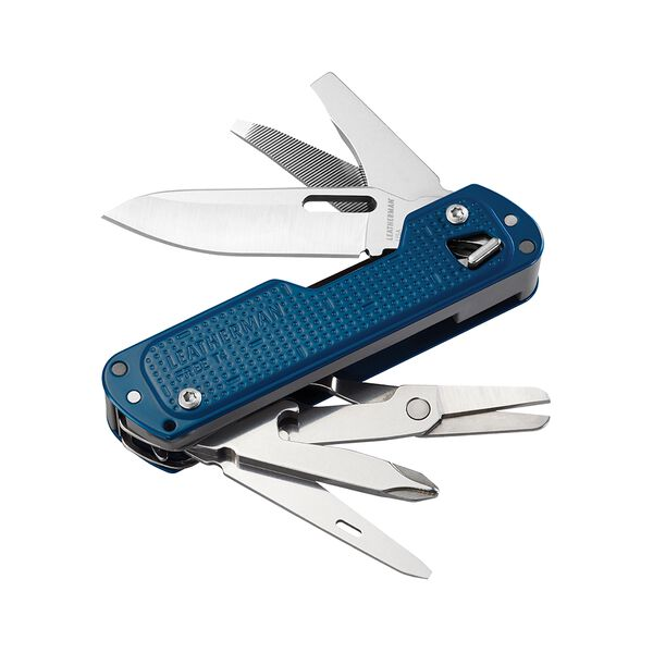 Leatherman Pocket Multi-Tool - FREE T4 Navy (One-Hand Operated)