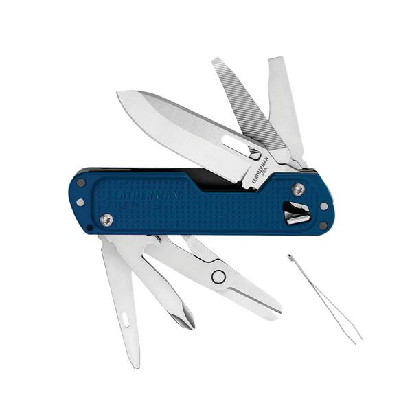 Leatherman Pocket Multi-Tool - FREE T4 Navy (One-Hand Operated)