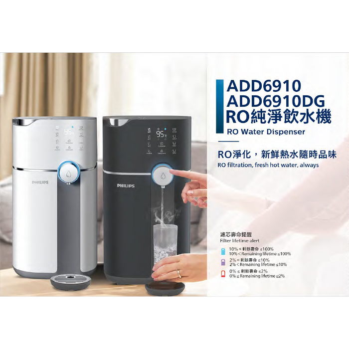 Original) Philips ADD6910 Instant Water Dispenser RO Filter Heating in 3  Seconds Water Dispenser Pure Water Purifier