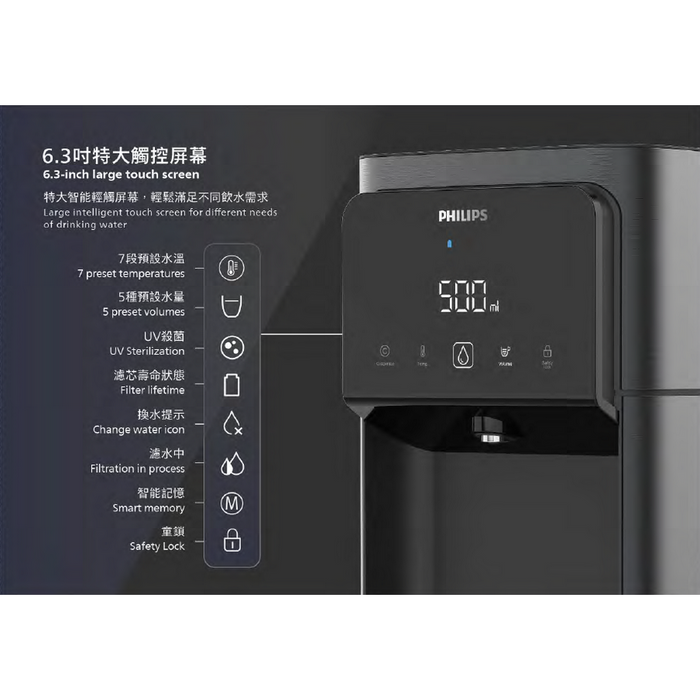 Philips 純淨飲水機 - ADD6915DG (黑色)