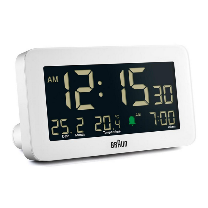 Braun Digital Alarm Clock - BC10 White