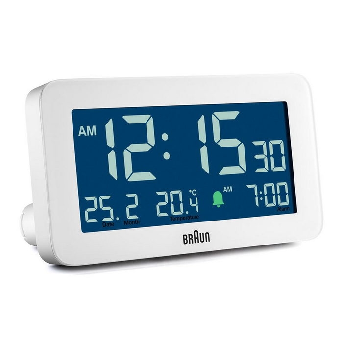 Braun Digital Alarm Clock - BC10 White