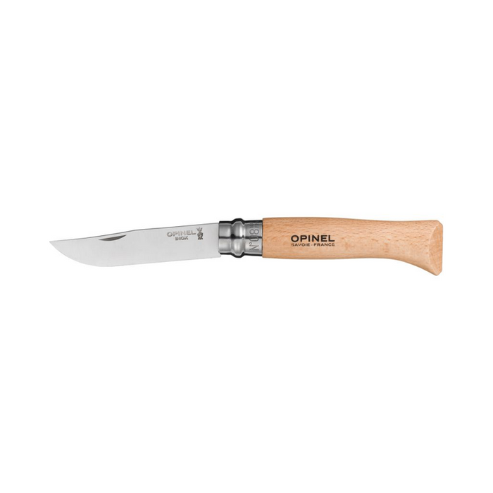 Opinel 傳統經典 摺刀 - N08 Stainless Steel 原木色 (配保護套)