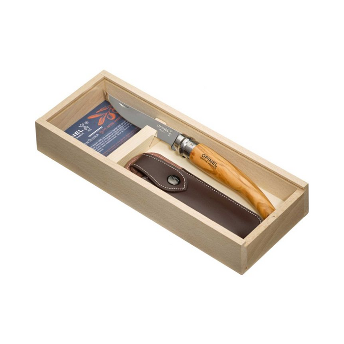Opinel Outdoor Folding Knife - Slim Line N10 Olive (Pencil Box)