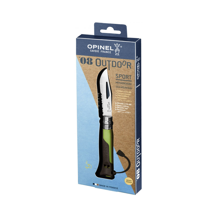 Opinel Tradition Multifunction Folding Knife - N08 Outdoor Sports Earth Green