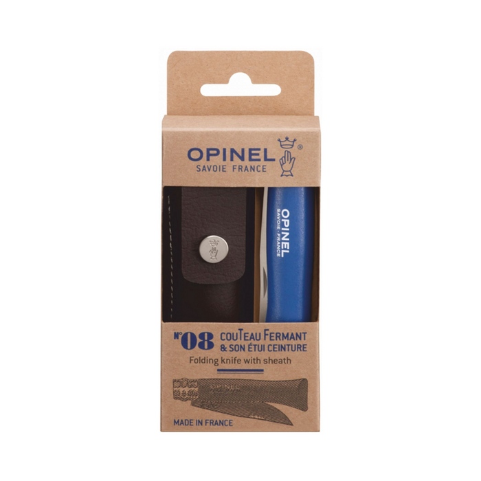 Opinel 傳統色彩 摺刀 - N08 Bushwhacker 藍色 (配保護套)