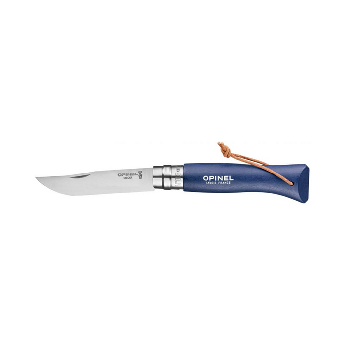 Opinel Tradition Colorama Folding Knife - N08 Bushwhacker Blue + Sheath (With Sheath)