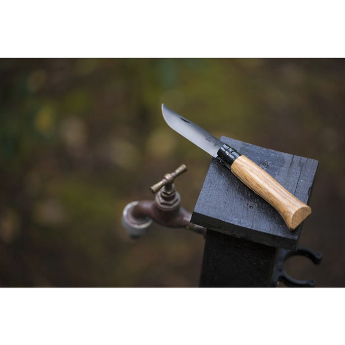 Opinel Tradition Luxury Folding Knife - N08 Oak (Black Edition)