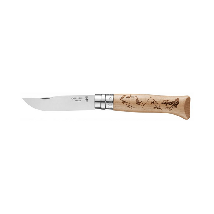 Opinel Tradition Folding Knife - N08 Mountain Sport Hiking