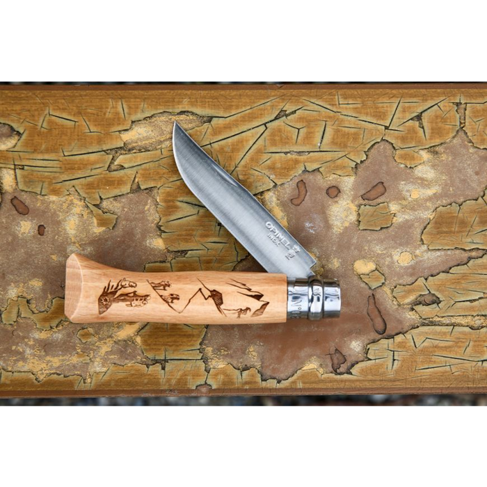 Opinel Tradition Folding Knife - N08 Mountain Sport Hiking