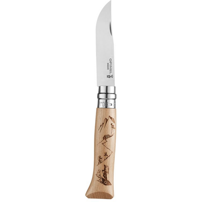 Opinel Tradition Folding Knife - N08 Mountain Sport Hiking