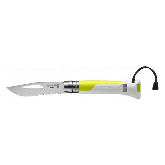 Opinel Tradition Multifunction Folding Knife - N08 Outdoor Sports Fluo Yellow