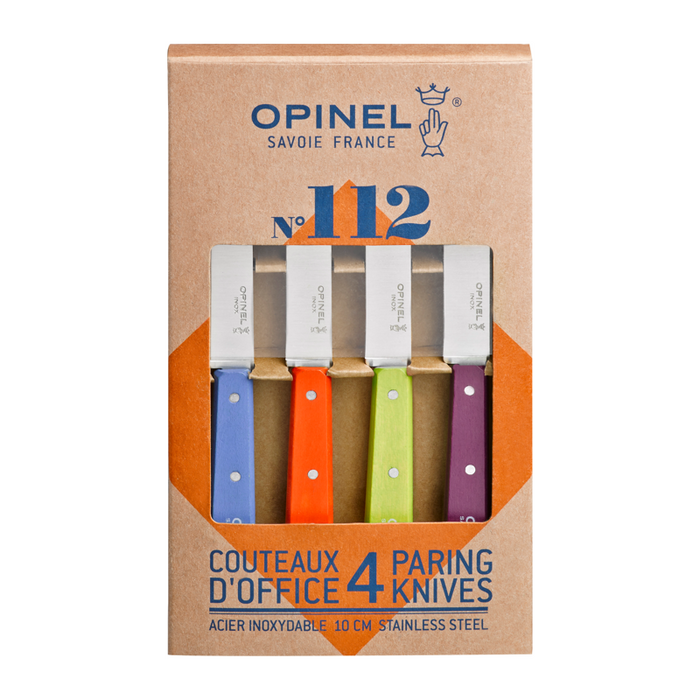 Opinel Kitchen Paring Knife - Les Essentiels du Cuisinier N112 4-in-1 Set Pop
