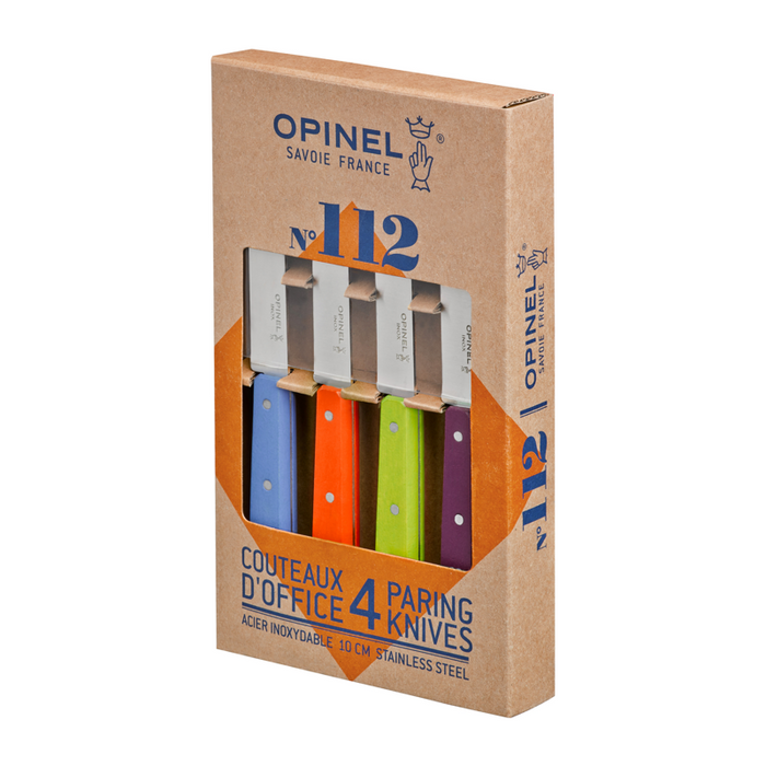 Opinel Kitchen Paring Knife - Les Essentiels du Cuisinier N112 4-in-1 Set Pop