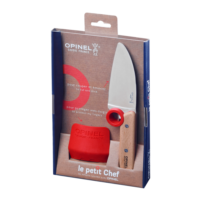 Opinel Kitchen Chef's Knife - Le Petit Chef Natural (with Finger Guard)