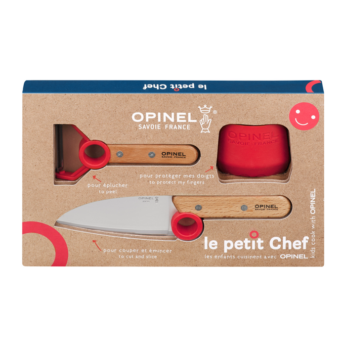 Opinel Kitchen Chef's Knife - Le Petit Chef Complete Set Natural