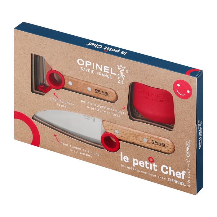 Opinel Kitchen Chef's Knife - Le Petit Chef Complete Set Natural