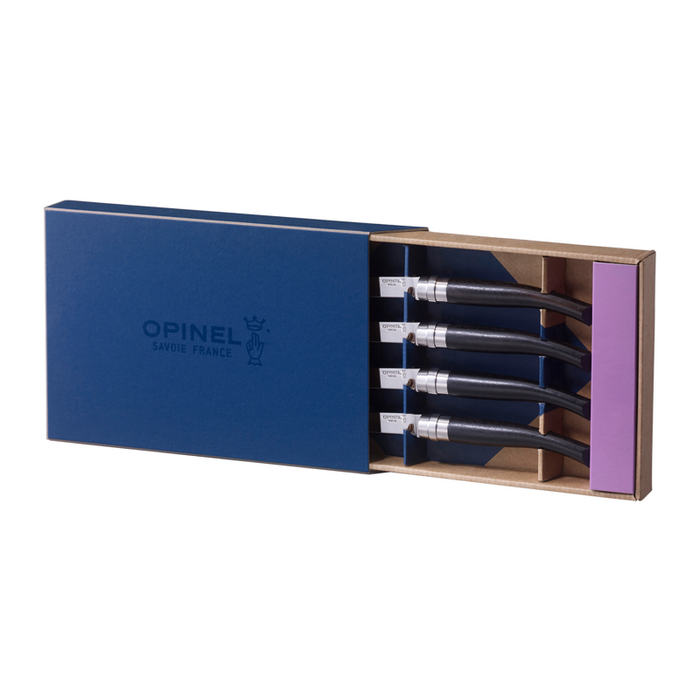 Opinel Table Steak Knife - Table Chic 4-in-1 Set Ebony (Mirror-Polished)