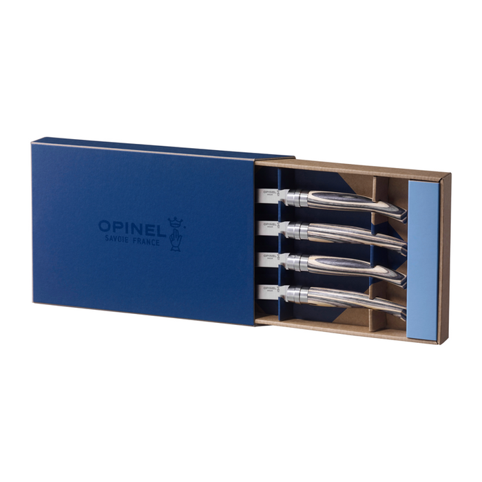 Opinel Table Steak Knife - Table Chic 4-in-1 Set Birch (Mirror-Polished)