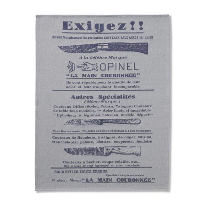Opinel Linen - "Exigez!" Tea Towel (50x70cm)