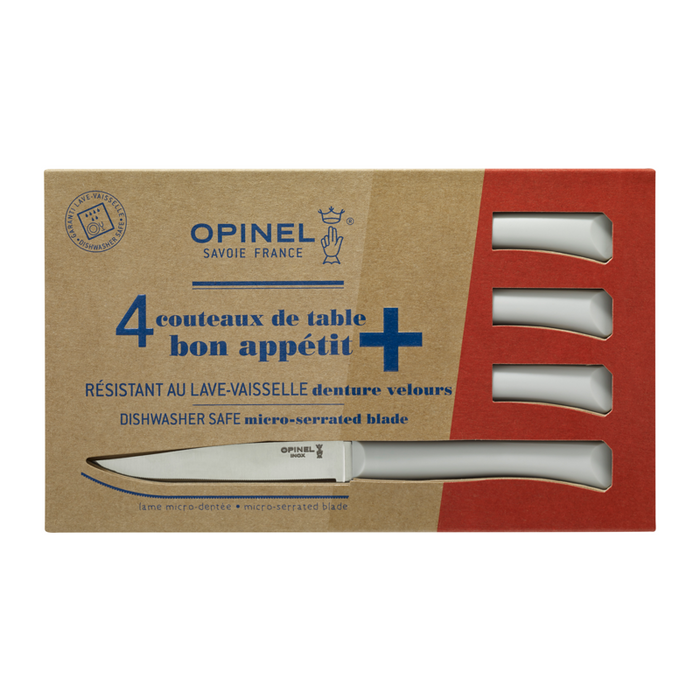 Opinel Table Micro-Serrated Steak Knife - Bon Appetit+ N125 4-in-1 Set Cloud