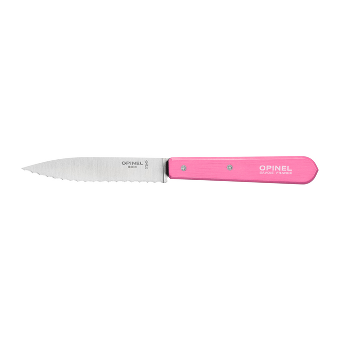 Opinel Kitchen Serrated Knife - Les Essentiels du Cuisinier N113 Fuchsia