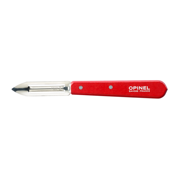 Opinel Kitchen Micro-Serrated Peeler - Les Essentiels du Cuisinier Red