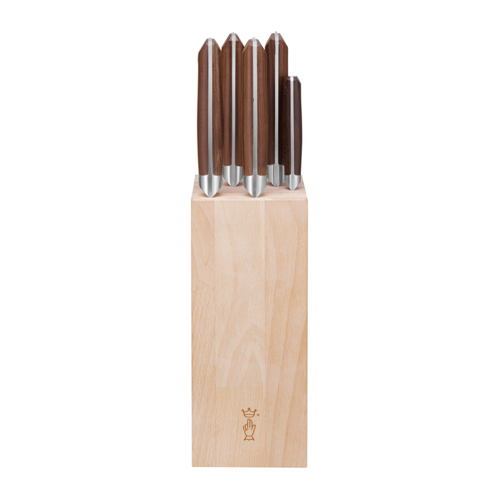 Opinel Knife Storage - Wood Block for 5 Knives (1 small & 4 big)