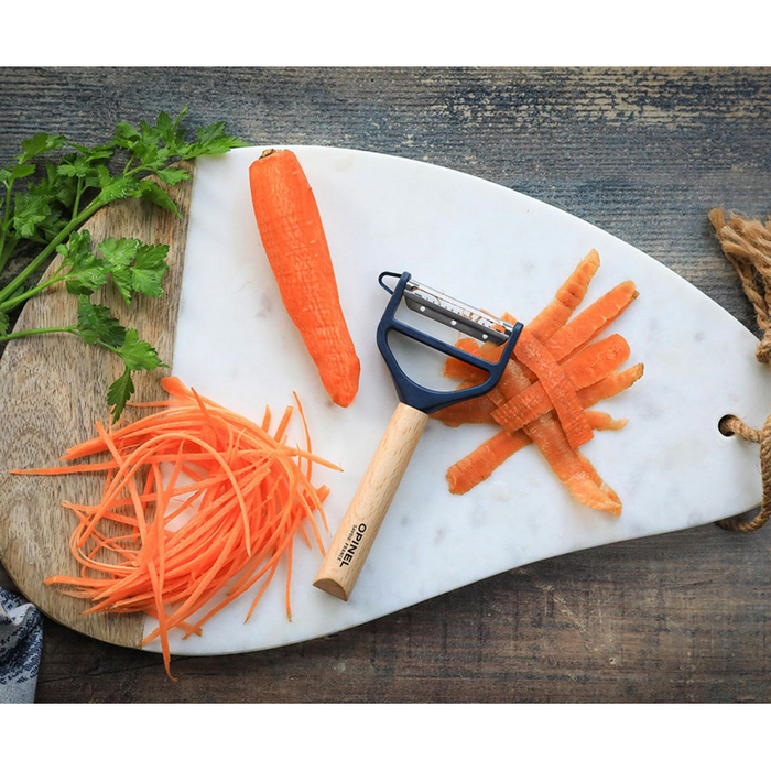 Opinel Kitchen Collection - T-Duo Wooden Peeler In Blue