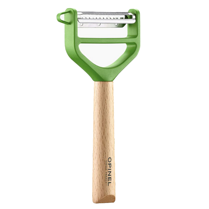 Opinel Kitchen Collection - T-Duo Wooden Peeler In Green