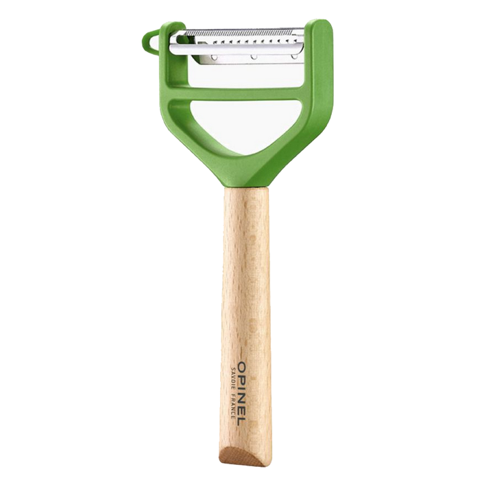 Opinel Kitchen Collection - T-Duo Wooden Peeler In Green