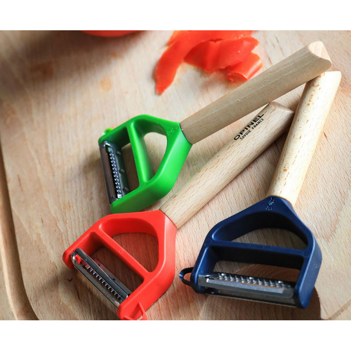 Opinel Kitchen Collection - T-Duo Wooden Peeler In Green