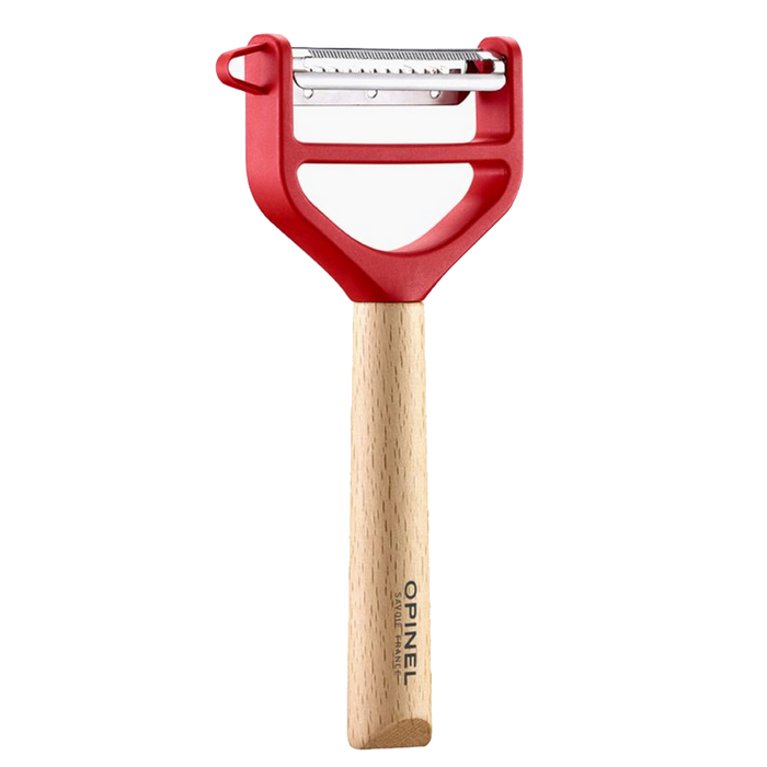 Opinel Kitchen Collection - T-Duo Wooden Peeler In Red