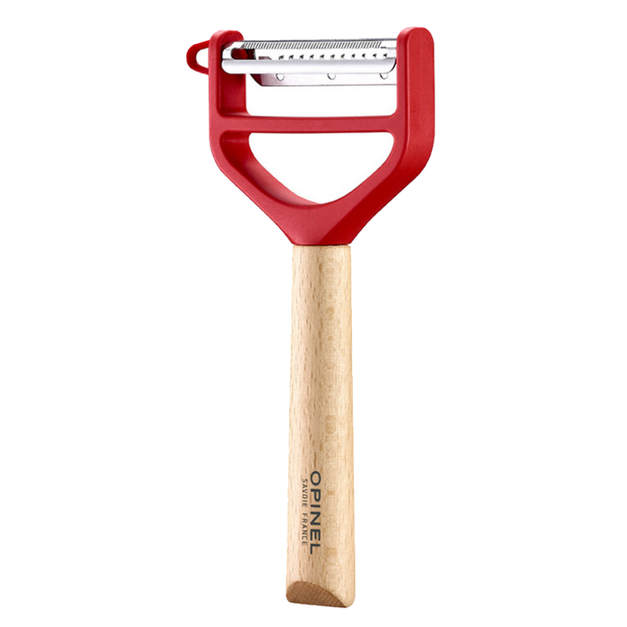 Opinel Kitchen Collection - T-Duo Wooden Peeler In Red