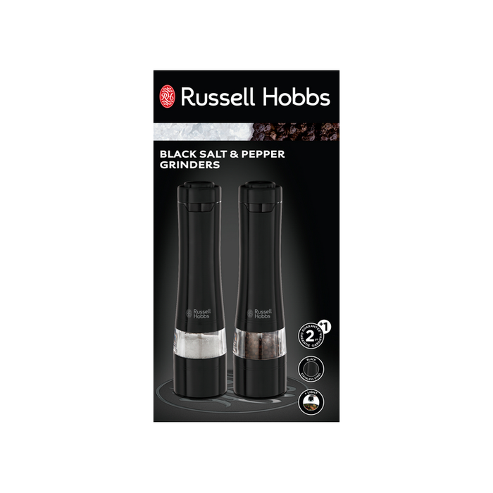 Russell Hobbs Salt & Pepper Grinder Set - Stainless Steel 28010 Black