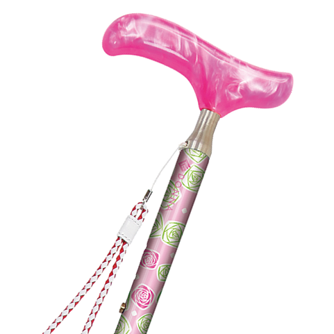 Kainos Foldable Walking Cane - Grand Kainos Donna Pink Rose