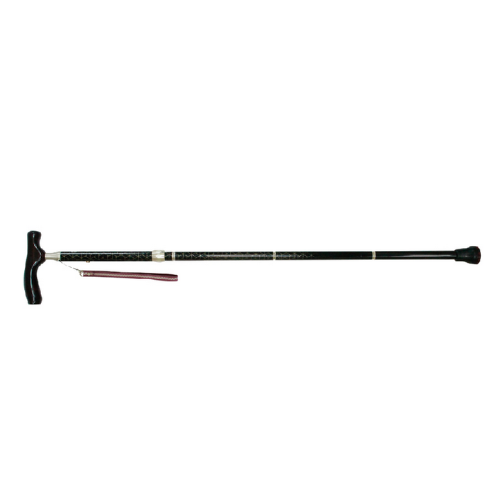 Kainos 高級可摺式拐杖 - Sanada 黑色 (黑檀木手柄)