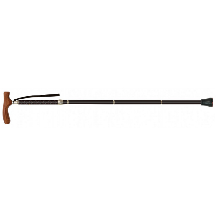 Kainos Foldable Walking Cane - Cool Brown (Rosewood Handle)