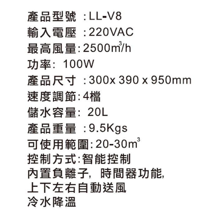 Sanwall Water-Cooling Fan Tower - LL-V8 (2500m3/h)