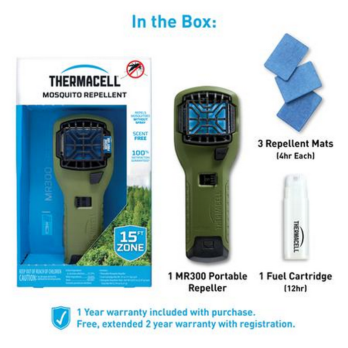 Thermacell Handheld Mosquito Repeller - MR300 Green