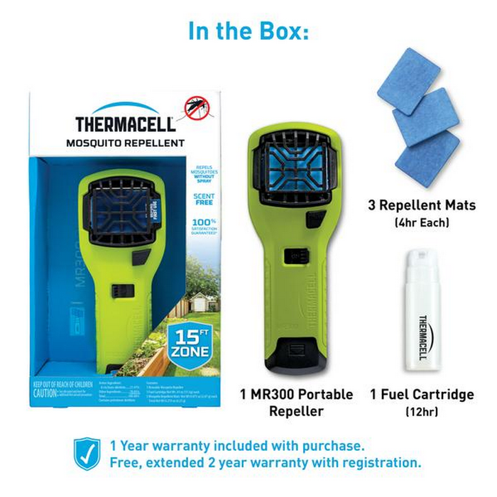 Thermacell 便攜式戶外驅蚊機 - MR300 螢光黃色